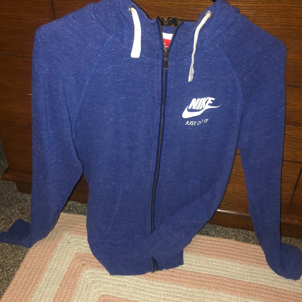 blue nike zip up